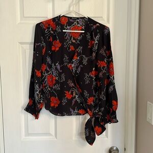 Madewell Silk Wrap Top
